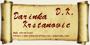 Darinka Krstanović vizit kartica